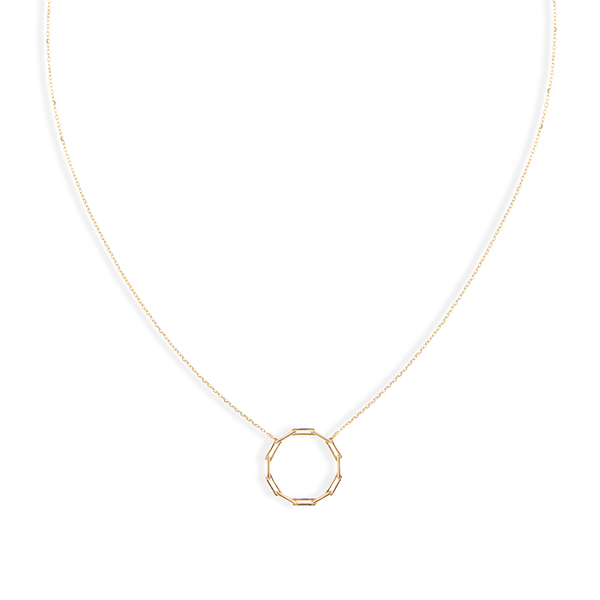 SWING JEWELS PAPER CLIP 14K YELLOW GOLD NECKLACE
