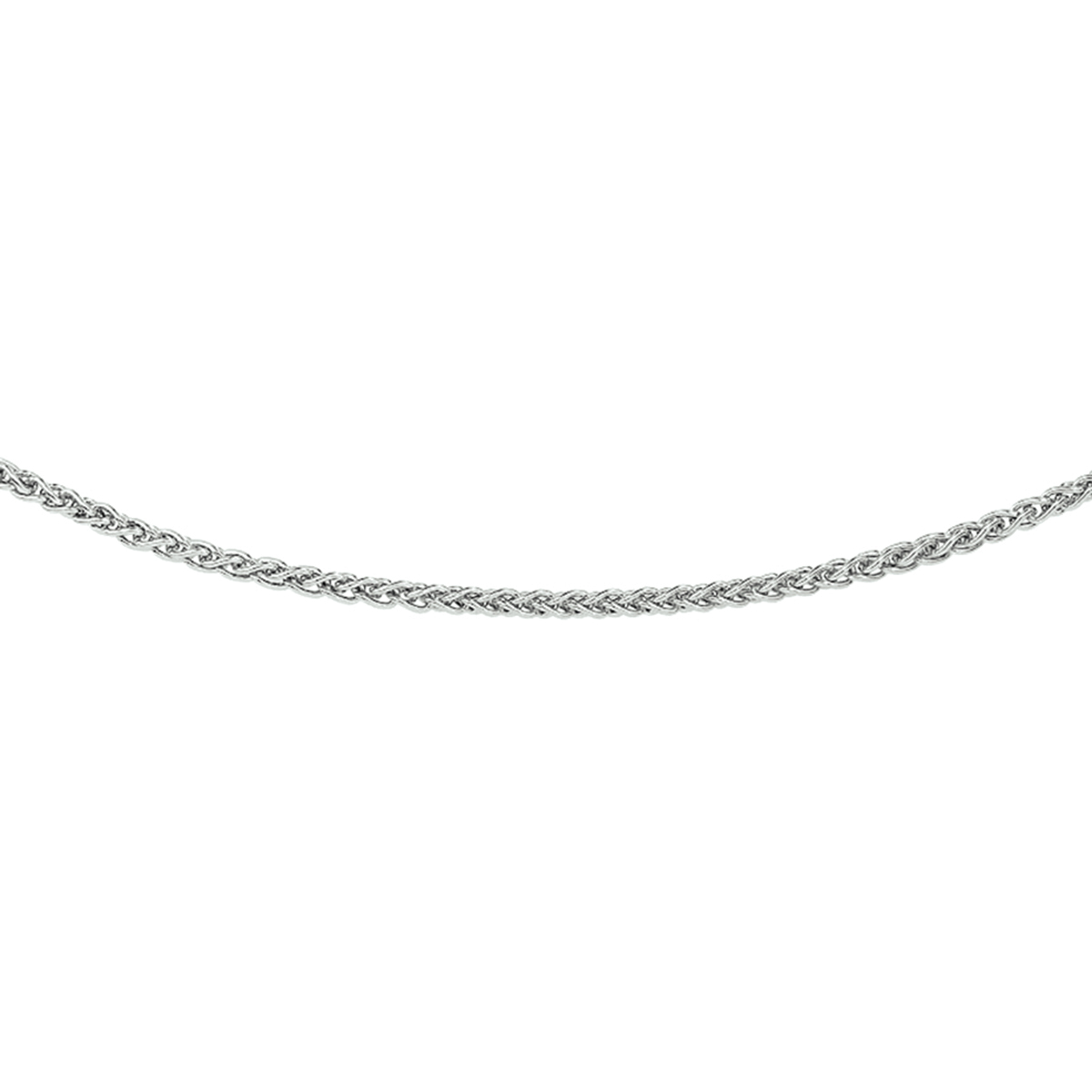 Zilveren collier met vossestaart schakel. De schakelbreedte is 1.7mm.