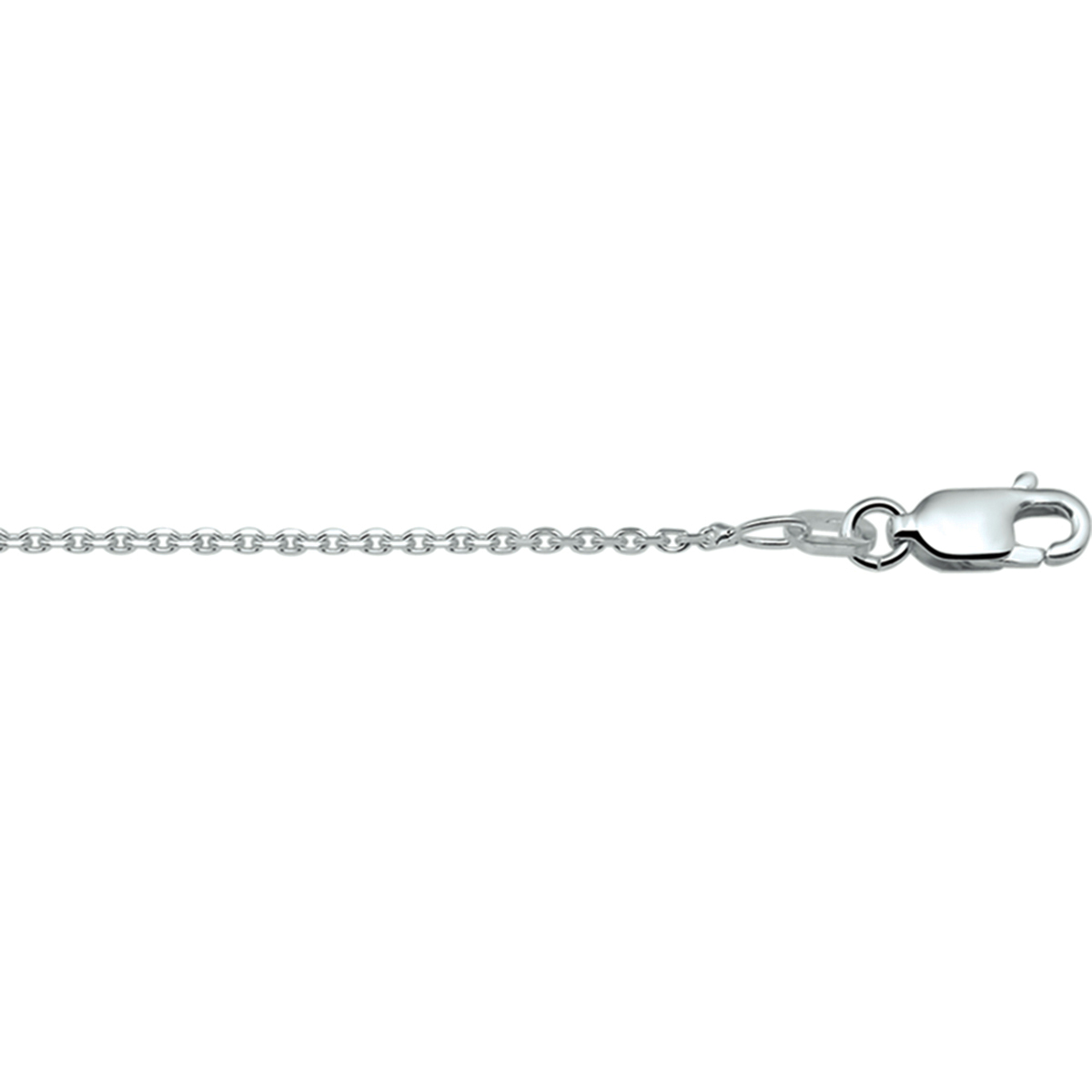 Gerhodineerd zilveren anker collier met een draaglengte van 41cm en een extensie van 4cm. Uitgevoerd met een karabijn sluiting.