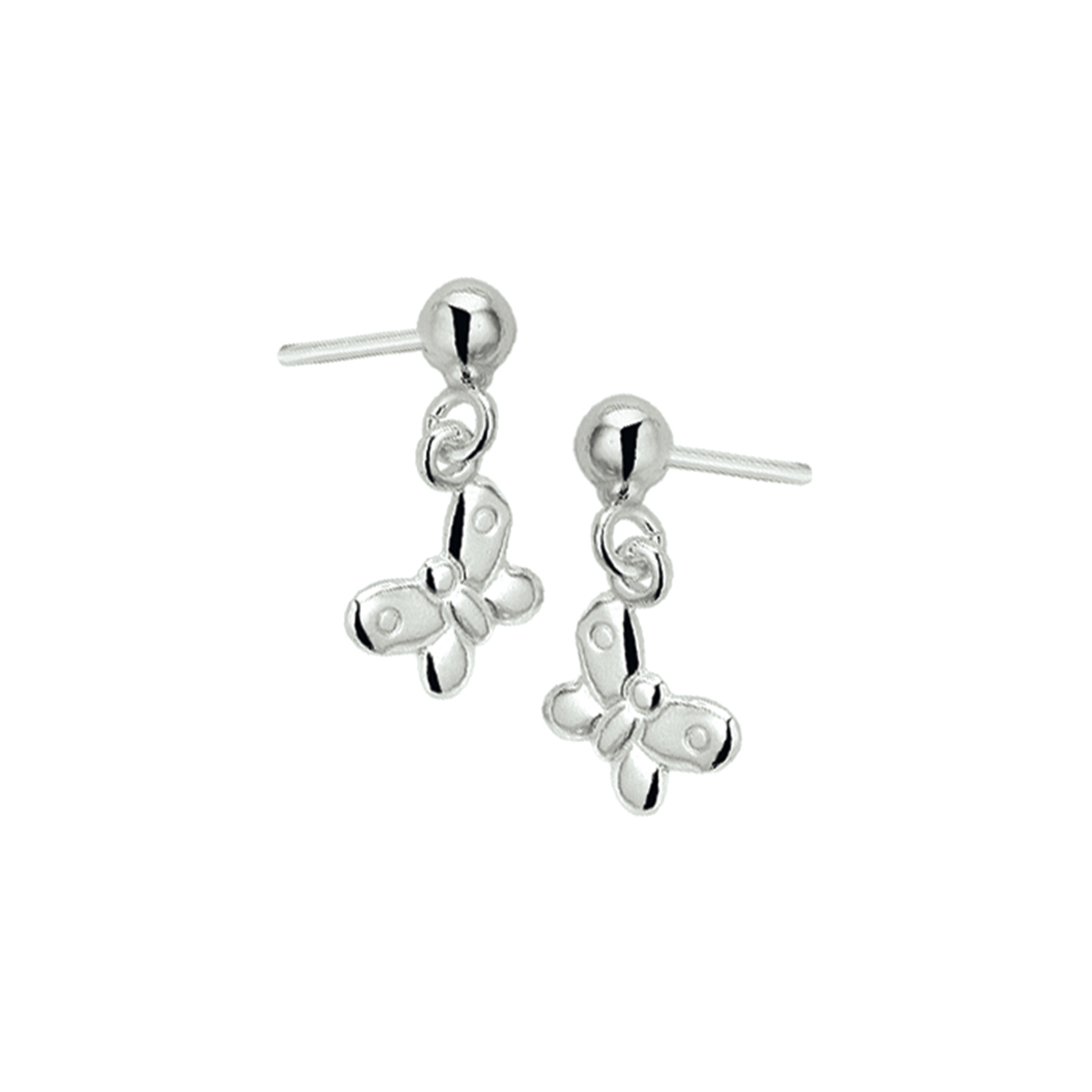 oorhangers vlinder zilver gerhodineerd