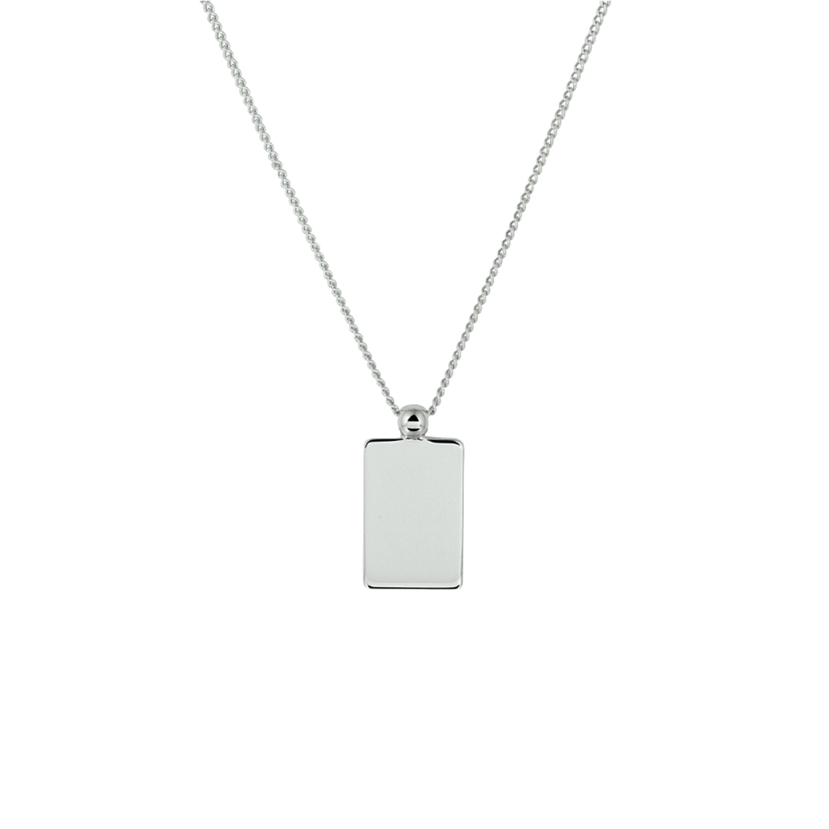 Elegant collier van 925 sterling zilver, uitgevoerd met een subtiele gourmet schakel van 1,0 mm breed. Het collier is voorzien van een graveerplaat van 17 x 9 mm met een dikte van 0,8 mm &ndash; ideaal om te personaliseren met een naam, datum of initialen. Dankzij de lengte van 40 cm en de extensie van 5 cm is het collier eenvoudig op maat te dragen. Een tijdloos en persoonlijk sieraad dat ook zeer geschikt is als cadeau.

Materiaal: 925 sterling zilver

Schakeltype: Gourmet, 1,0 mm breed

Graveerplaat: 17 x 9 mm, dikte 0,8 mm

Lengte: 40 cm + 5 cm extensie

Stijl: Persoonlijk & tijdloos
