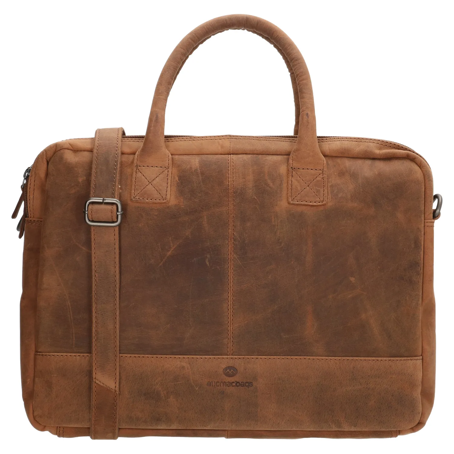 De Micmacbags Nevada Laptoptas 15,6 inch is een stijlvolle en functionele tas, ontworpen voor iedereen die op zoek is naar een combinatie van elegantie en gebruiksgemak. De tas is gemaakt van leer.

De tas beschikt over twee ruime ritsvakken. In het ene vak bevindt zich een beschermend laptopvak geschikt voor laptops tot 15,6 inch. In het andere vak is er volop ruimte voor documenten, accessoires of andere dagelijkse benodigdheden. Daarnaast vind je daar ook een klein ritsvakje, perfect voor het opbergen van essentials zoals sleutels, pasjes of een telefoon.

Aan de achterkant van de tas zit nog een extra ritsvak, handig voor spullen die je snel bij de hand wilt hebben. De tas wordt geleverd met een verstelbare en afneembare schouderband, zodat je zelf kunt kiezen of je hem in de hand draagt of over de schouder.

Kenmerken:
Gemaakt leer
Twee ruime ritsvakken
Laptopvak geschikt voor 15,6 inch
Ritsvak binnenin
Achtervak met ritssluiting
Verstelbare en afneembare schouderband