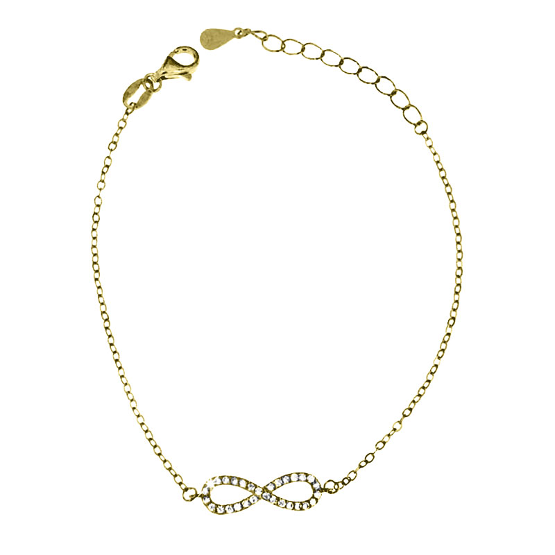 MY iMenso ODM "Infinity CZ" bracelet (925/0,5Mgold- plated) 16+3cm 