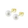 Lotus oorbellen goudkleurig met parel LP3858-4/3