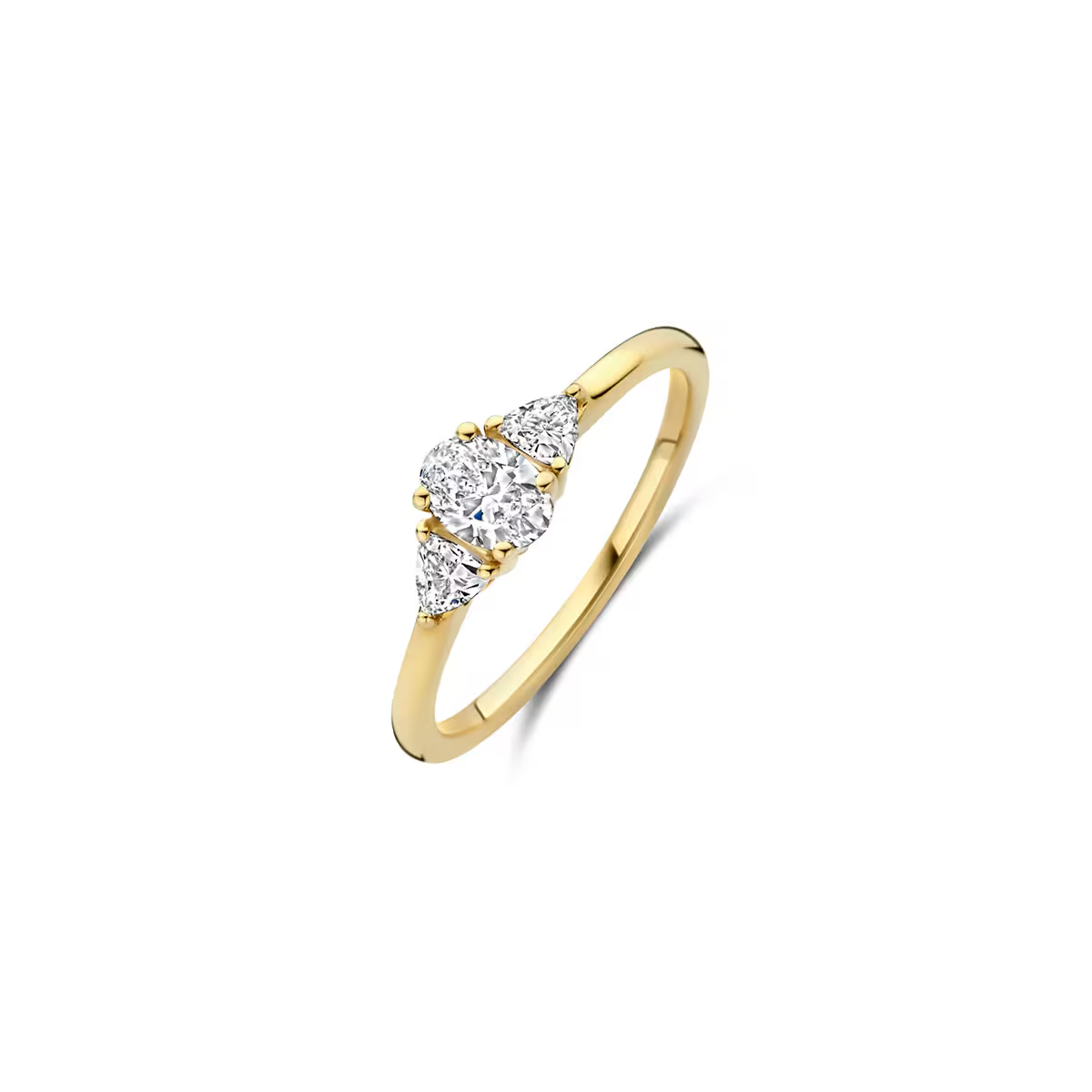 BLUSH LAB DIAMONDS RING LG1039Y/54 0.35/2x0.10 TW/SI