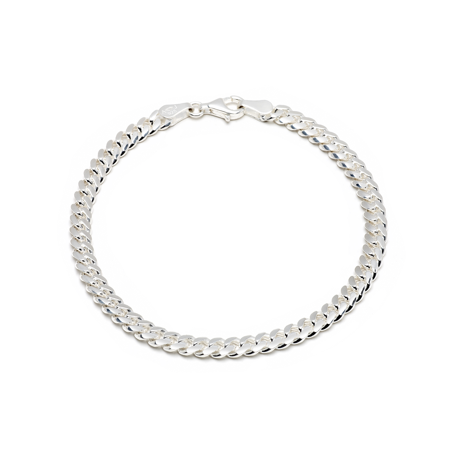 Deze zilveren Gourmetarmband  wordt met de hand gemaakt en is gebold , hoogglans gepolijst , gediamanteerd en gerhodineerd , waardoor hij niet snel verkleurt. De armband is niet plat, maar gebold . Handwerk van hoge kwaliteit.