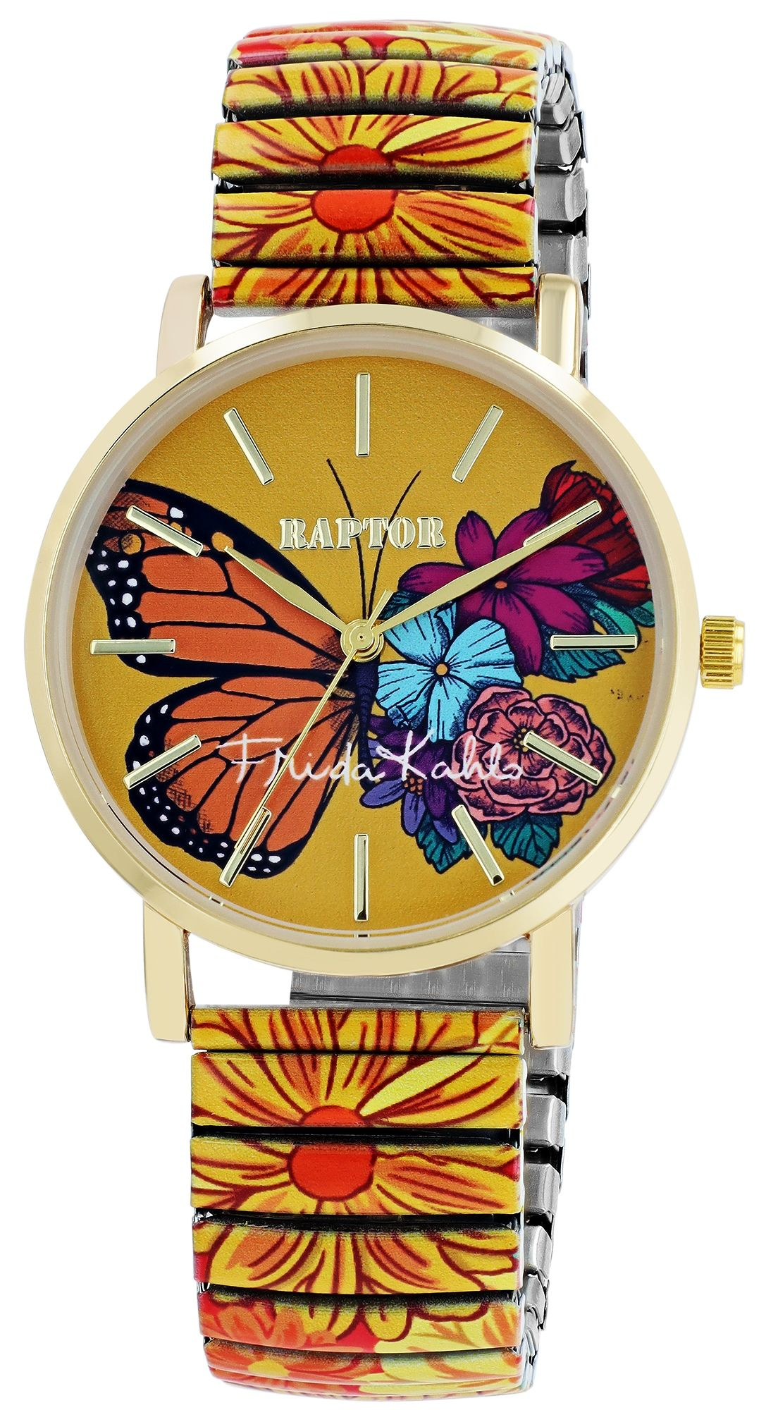 Raptor dameshorloge "Frida Kahlo Editie" met rekband 