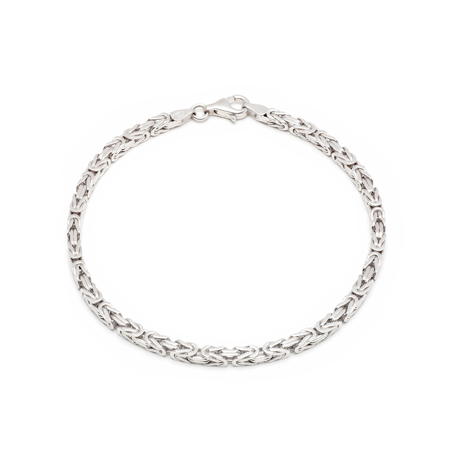 Prachtige koningsarmband van 925 sterlingzilver.De zilveren armband is handgemaakt en gerhodineerd tegen het verkleuren.