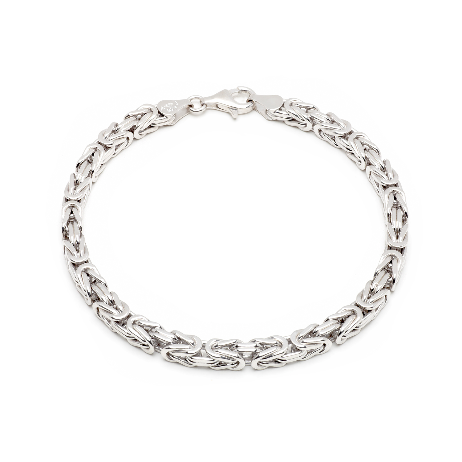 Prachtige koningsarmband van 925 sterlingzilver.De zilveren armband is handgemaakt en gerhodineerd tegen het verkleuren.