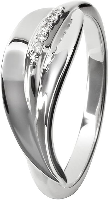 Hot Diamonds zilveren ring met 5 diamantjes
