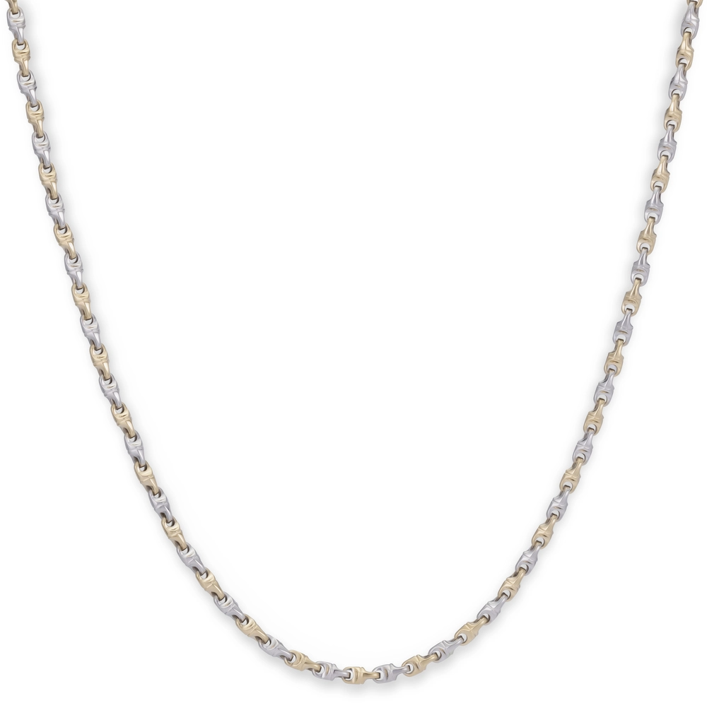 Het Monzario Gouden collier bicolor 45cm 14krt, modelnummer 15043624, is een verfijnde halsketting met een combinatie van geel- en witgoud. Met een lengte van 45 cm valt het elegant rond de hals. Perfect voor zowel dagelijks gebruik als speciale gelegenheden. Draag het individueel voor een subtiele look of combineer met andere kettingen voor een gelaagde stijl.