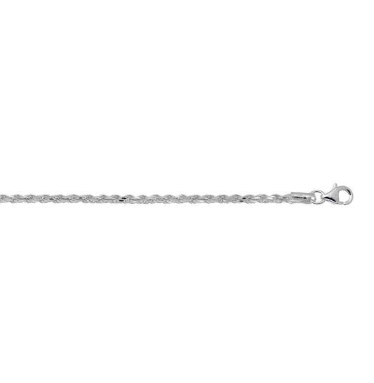 Zilveren gerhodineerde koordarmband 4.5mm 19.5cm.