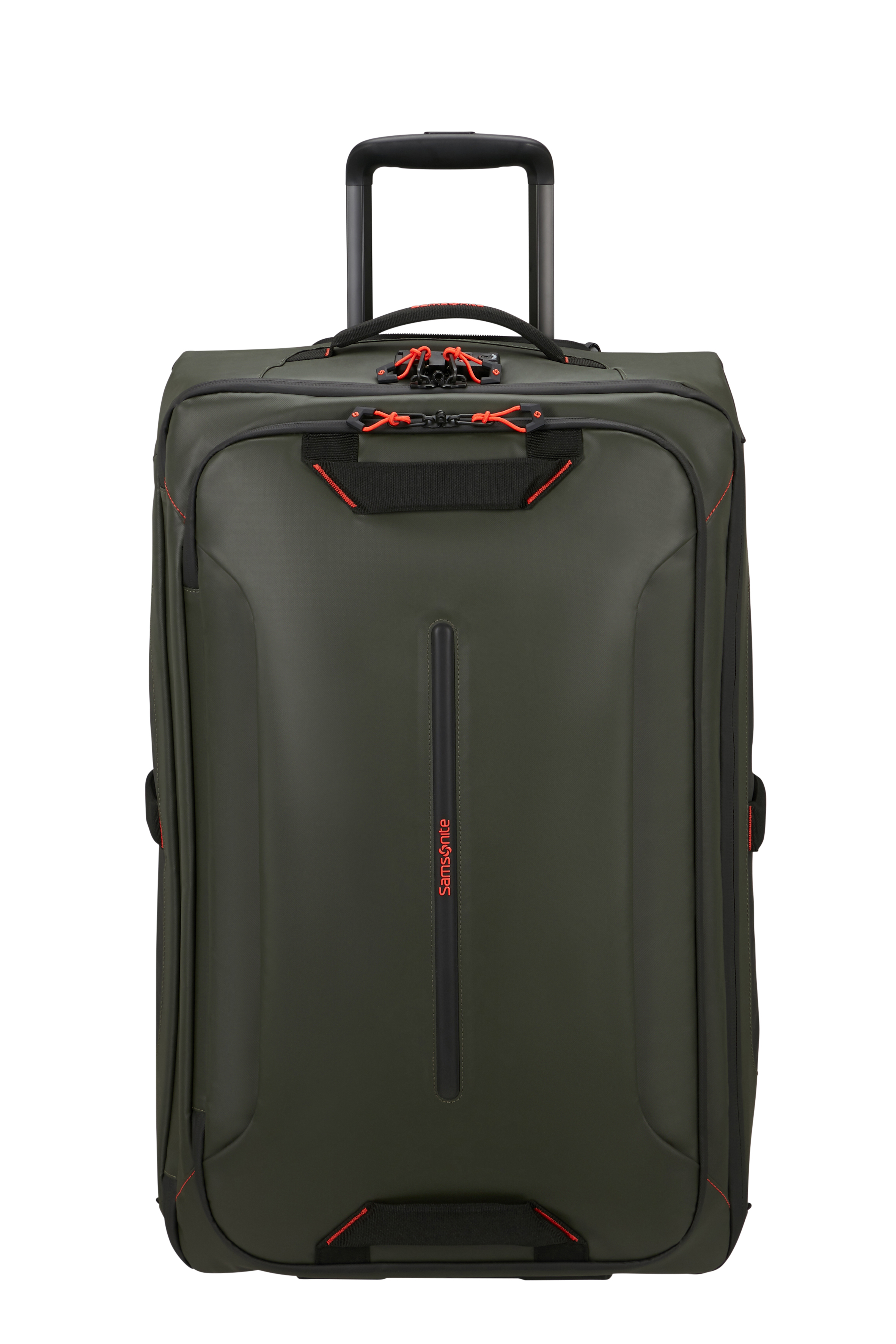Ecodiver – Reistas met wielen (Climbing Ivy)
De Ecodiver reistas met wielen in Climbing Ivy biedt de perfecte balans tussen ruime opbergcapaciteit, duurzaamheid en reisgemak. Gemaakt van gerecycleerd nylon en rPET, sluit deze tas aan bij onze missie Our Responsible Journey. De waterafstotende coating zorgt ervoor dat je bagage beschermd blijft, ongeacht het weer.
Met 76 liter inhoud is deze middelgrote ruimbagage ideaal voor kortere of middellange reizen. Dankzij de dubbele trekstang, de soepele wielen en meerdere handvatten verplaats je de tas comfortabel en moeiteloos.

Belangrijkste kenmerken
♻ Gemaakt met gerecycleerde materialen – waaronder gerecycled nylon en rPET van PET-flessen
 Waterbestendig – beschermt jouw spullen tegen regen en opspattend water
 Handig transport – dubbele trekstang, 2 wielen en meerdere handvatten
 Veilig afsluitbaar – combinatieslot met TSA-functie
 Lichtgewicht – slechts 2,9 kg voor 76 liter inhoud
Specificaties
Garantie: 5 jaar beperkte wereldwijde garantie
Model: Reistas met wielen (middelgrote ruimbagage)
Kleur: Climbing Ivy
Afmetingen: 67 × 43 × 28 cm
Volume: 76 liter
Gewicht: 2,9 kg
Hoofdmateriaal: Nylon & polyester – 100% gerecycled nylon (industrieel afval) & gerecycled PET (flessen)
SKU: 140883-9199
Duurzamere eigenschappen
Buitenkant & binnenkant:
100% gerecycled nylon (industrieel afval) en rPET (huishoudelijk afval)
Minstens 95% van de binnenvoering en 90% van de rits gemaakt van rPET
Gebruik van rPET bespaart het equivalent van 33 PET-flessen (0,5 l) van de afvalberg
Extra details: Reflecterende elementen, compressieriemen, bodemgrip, geïntegreerd adreslabel, C-vormig voorvak voor snelle toegang
Met de Ecodiver reistas in Climbing Ivy reis je comfortabel, stijlvol en duurzaam – klaar voor elk avontuur. 