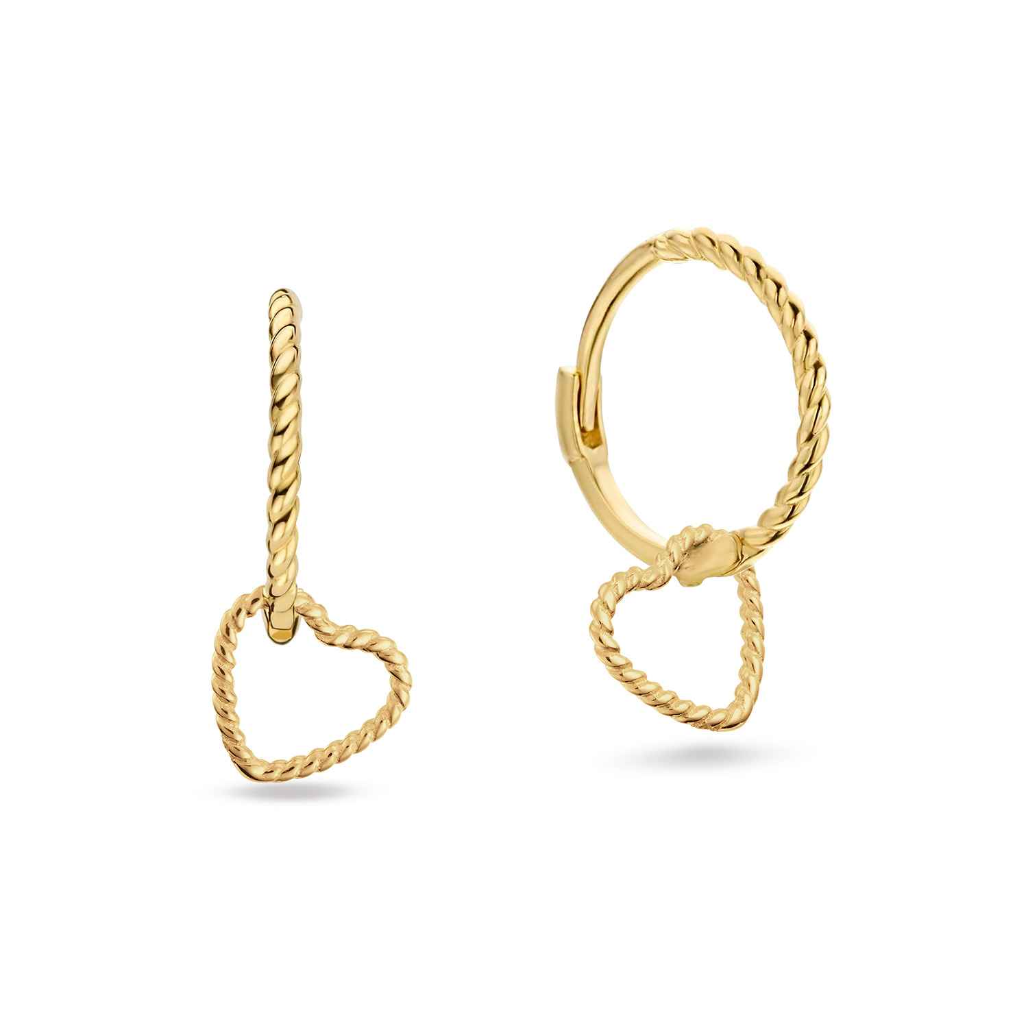 Jullie zijn fan van hartjes. Na twisted heart studs en een ketting is zijn de twisted hearts nu ook verkrijgbaar met een 14k gouden hoop. Een heel mooie toevoeging op jouw earparty.

Hidden Gems of the Rivi&egrave;ra
Elke creatie in de Hidden Gems of the Rivi&egrave;ra collectie is een ode aan de onmiskenbare charme van de Rivi&egrave;ra. Handgemaakt van 14 karaat goud en verrijkt met echte edelstenen. De sieraden brengen de magische sfeer van de C&ocirc;te d'Azur tot leven in jouw look! 

Het merk 
Jackie is h&eacute;t 14 karaat gouden on trend sieradenmerk. De collecties zijn ge&iuml;nspireerd op de reizen die ik maak, van stedentrips tot exotische oorden. Elk gouden sieraad is helemaal van nu, handgemaakt door Europese goudsmeden en vervaardigd van overwegend gerecycled goud met echte edelstenen en zoetwaterparels. Elke collectie is dan ook met veel liefde en passie samengesteld. Mijn Jackie sieraden zijn de perfecte finishing touch voor iedere outfit!

Specificaties
- Hoops
- Materiaal: 14 Karaat - Geelgoud - 585
- Amour Hoops
- Totale lengte: 14mm