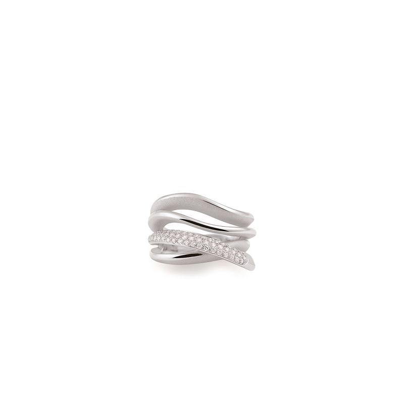 De Annamaria Cammilli Firenze Galaxy Ring, modelnummer GAN3658GALW, is een verfijnde ring van 18-karaats witgoud met een totale karaatgewicht van 0,48. Deze sierlijke en elegante juweel is perfect voor speciale gelegenheden en voegt een vleugje luxe toe aan elke outfit. Draag deze ring om uw stijl te accentueren en een statement te maken.