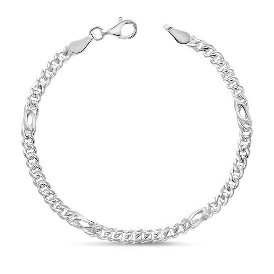 De Zilveren Valkenoog met Gourmet Armband - 21cm uit de Van Zaanen Zilver Collectie combineert verfijnd design met vakmanschap. De armband, met zijn luxueuze zilveren schakels, straalt elegantie uit. Perfect te dragen bij zowel formele als casual gelegenheden voor een stijlvolle uitstraling. Draag het solo of in combinatie met andere accessoires voor maximale impact.