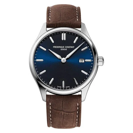 Dit Frederique Constant horloge behoort tot de Classics Quartz collectie.
Referentienummer: FC-220NS5B6B

De Frederique Constant is voorzien van een quartz uurwerk en de kast is gemaakt van roestvrij staal. Het horloge heeft een diameter van 40 mm en is getest op een waterdichtheid van 5 ATM. De band is gemaakt van roestvrij staal.