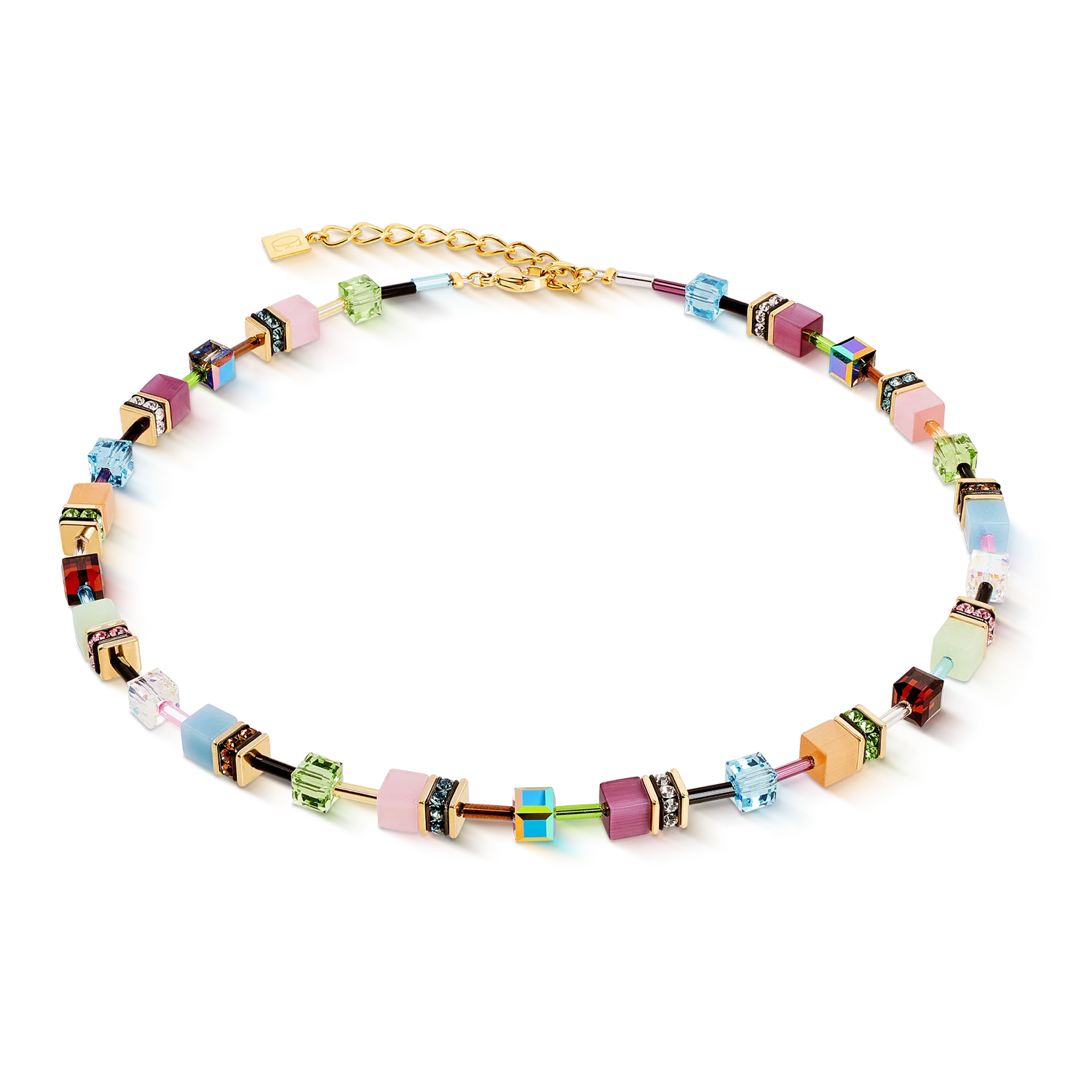GeoCUBE® Iconic necklace Art Nouveau gold