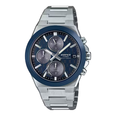 Dit Casio horloge behoort tot de Edifice collectie.
Referentienummer: EFS-S650D-2AEF

De zorgvuldig gepolijste keramische lunette, met zijn subtiele en verfijnde tinten, doet denken aan de prachtige glanzende textuur van een high-end sportwagen en biedt een nog grotere krasbestendigheid dan roestvrij staal voor langdurige, duurzame schoonheid.

De vlakke roestvrijstalen kast en horlogeband zijn zorgvuldig gepolijst met spiegel en haarlijn-afwerking en de wijzerplaat is afgewerkt met verfijnde patroonopdrukken, waardoor het algehele ontwerp nog eleganter wordt. 

Het saffierglas zorgt voor zichtbaarheid en krasbestendigheid. Werkt op zonne-energie voor een lange levensduur van de batterij en is uitgerust met een stopwatch en 10-bar waterdichtheid.