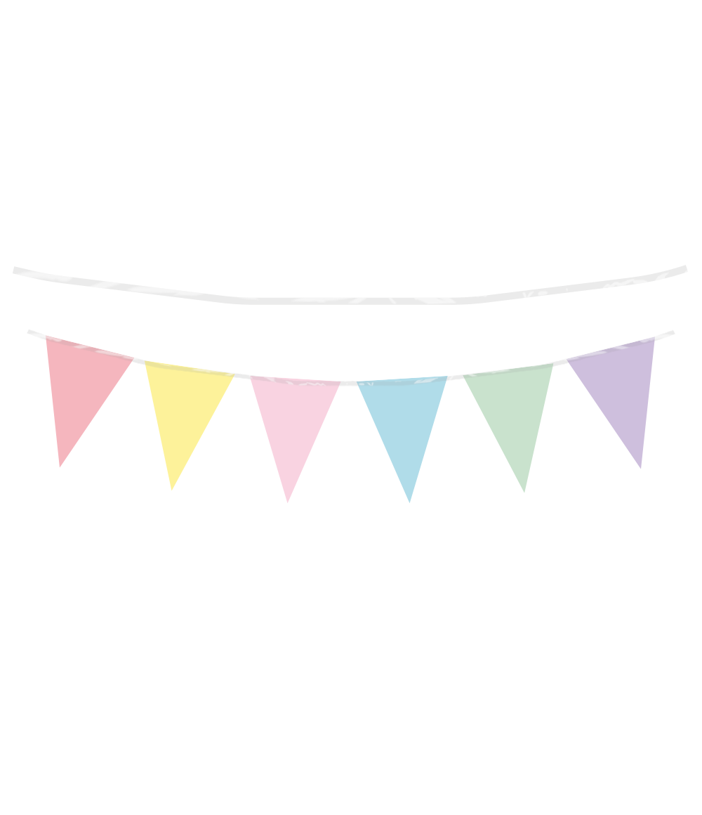 Met de party flags PE - pastel multi colour uit de Basic collectie van Paper Dreams haal je een kwalitatieve pastel meerkleurige vlaggenlijn in huis. De vlaggenlijn is 10 meter lang