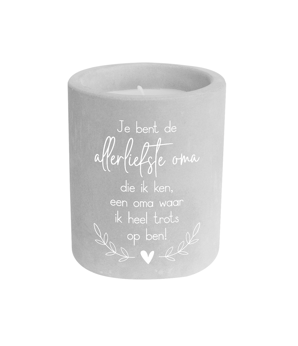 Geef een betekenisvol cadeau met de cement candles van Paper Dreams. Deze kaars is niet alleen een sfeervolle decoratie, maar ook een geliefd geschenk omdat het voorzien is van een liefdevolle tekst. 