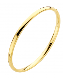 De MORI gouden bangle scharnierarmband is een elegante armband van geelgoud, geschikt voor elke gelegenheid. Het stuk straalt luxe en verfijning uit. Draag het als statement accessoire om je pols, solo of in combinatie met andere gouden sieraden voor een gelaagde look. Perfect als gift of voor jezelf!