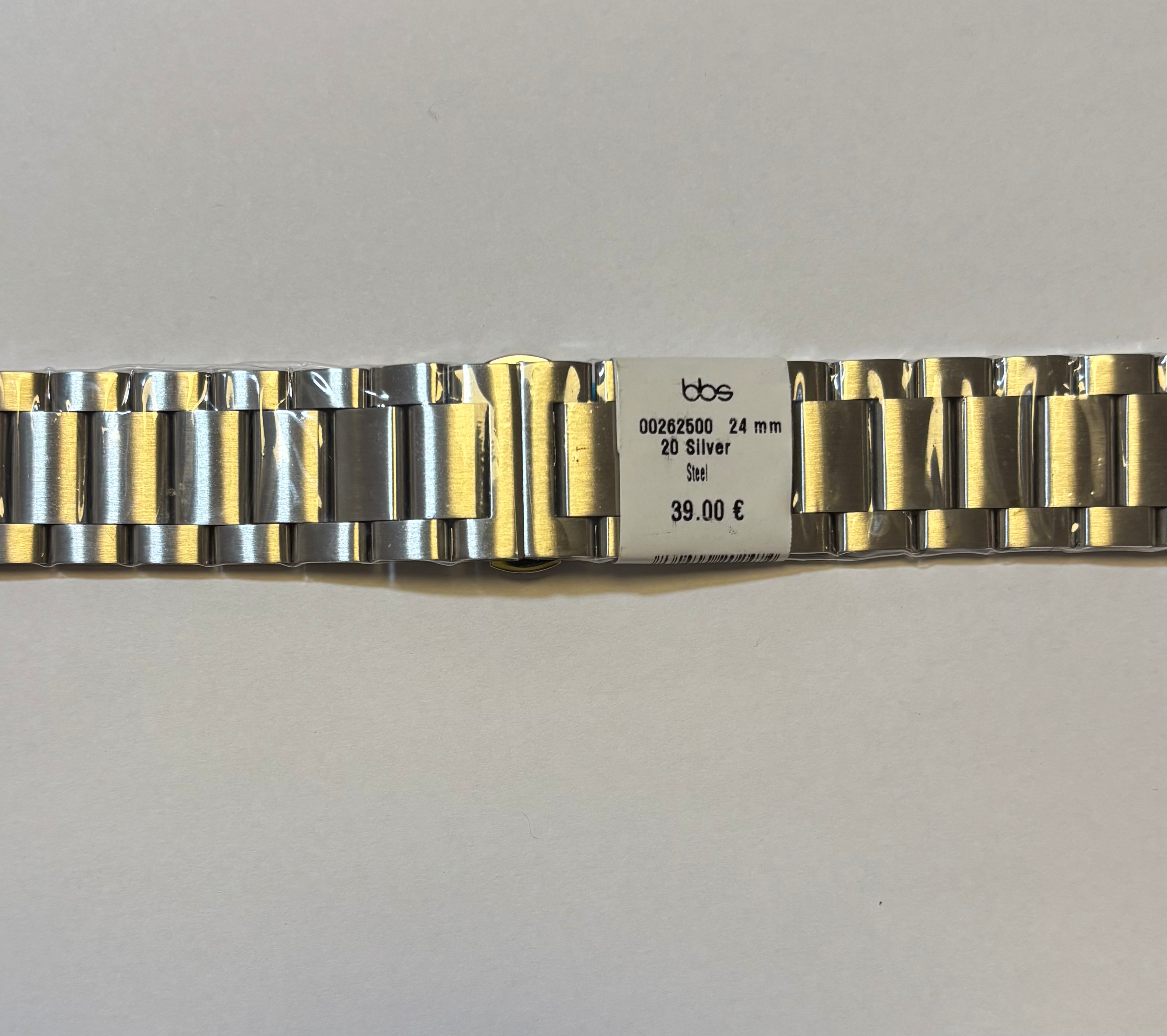 Stalen horloge band 24 mm blinde sluiting 