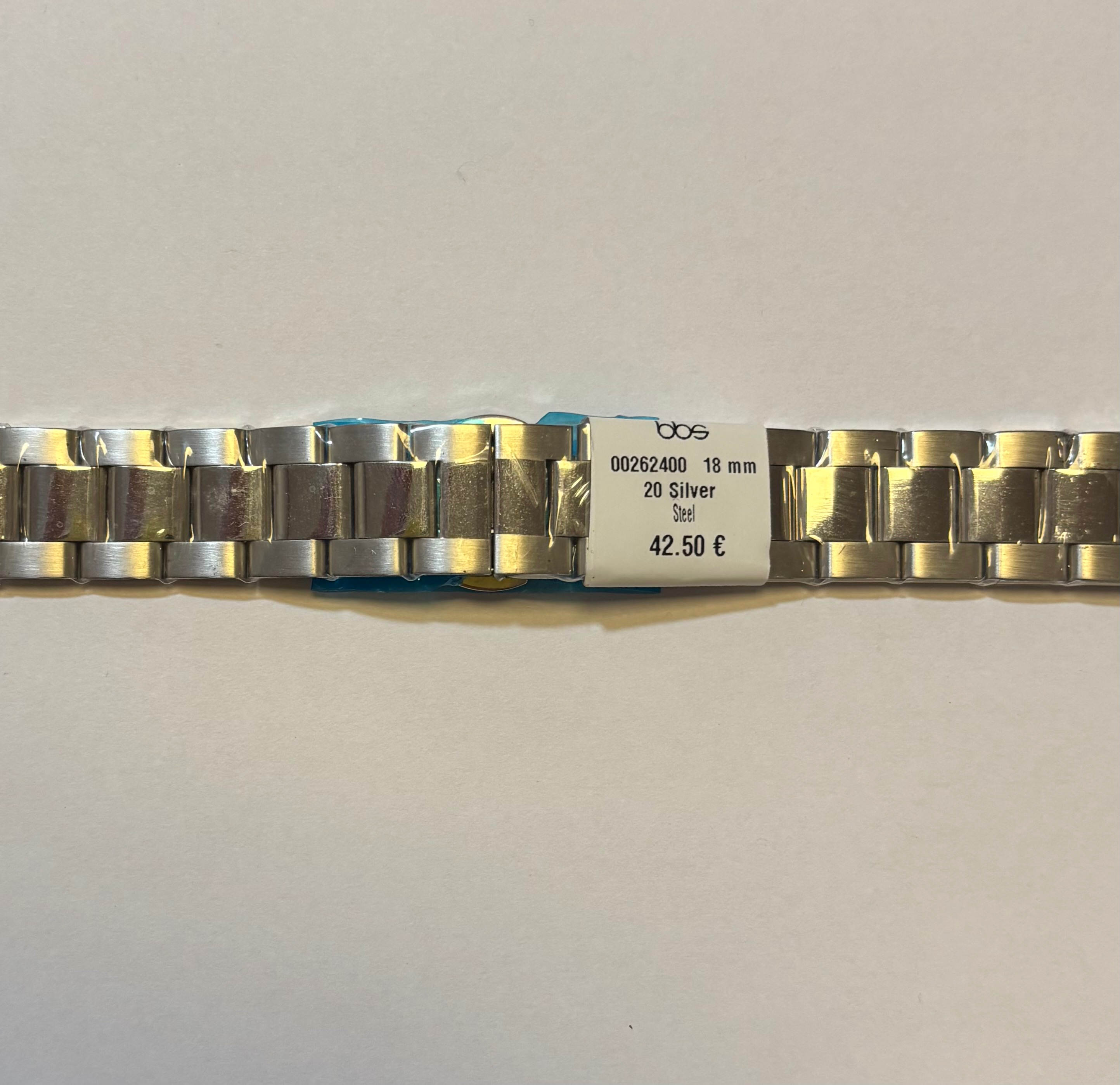 Stalen band met blinde sluiting 18mm