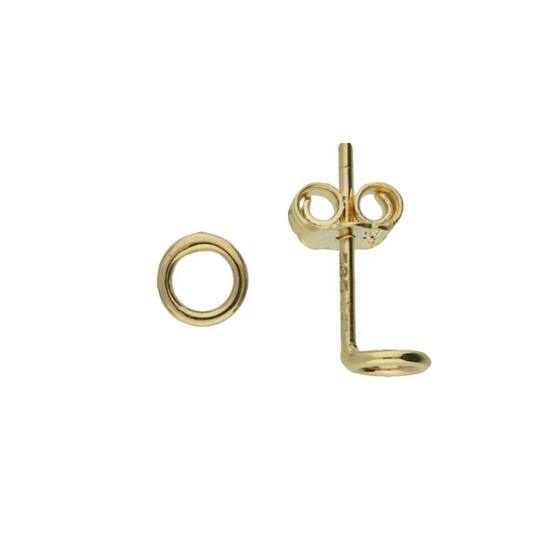 De 14KR OORKNOP OPEN RONDJE is een elegante gouden earstud.
