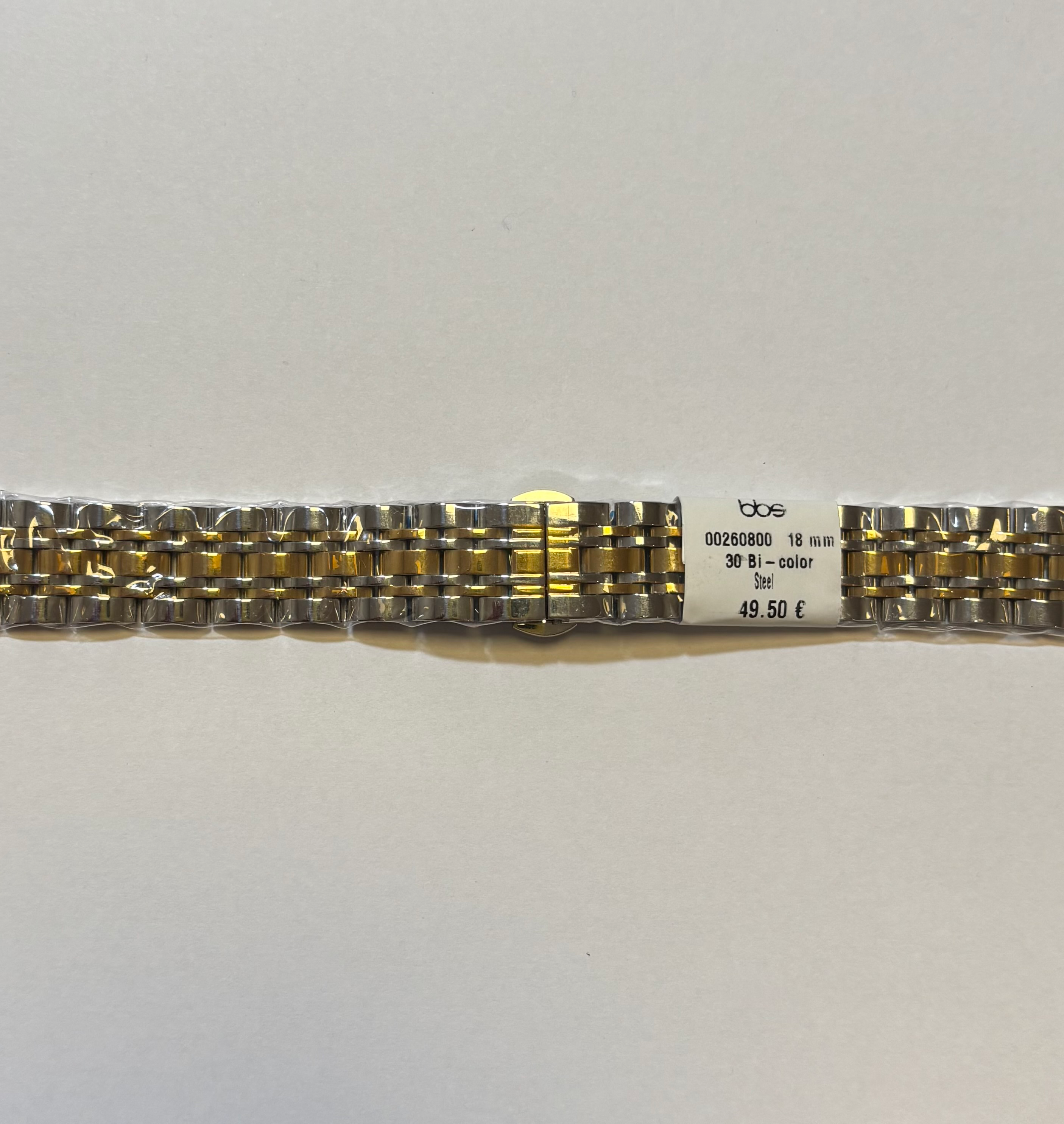 Stalen horlogeband bocolor blinde sluiting
