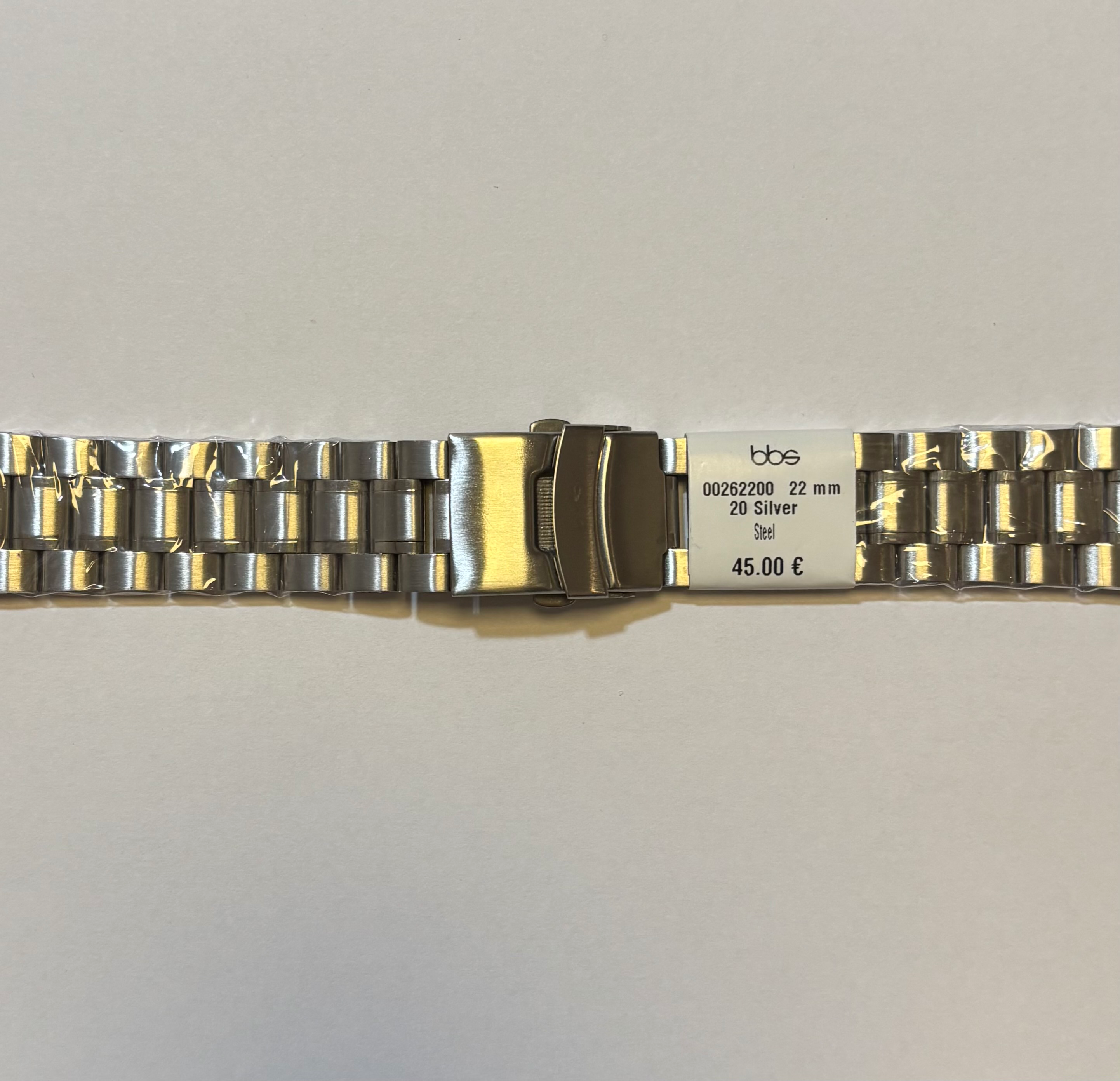 Stalen horlogeband 22mm 