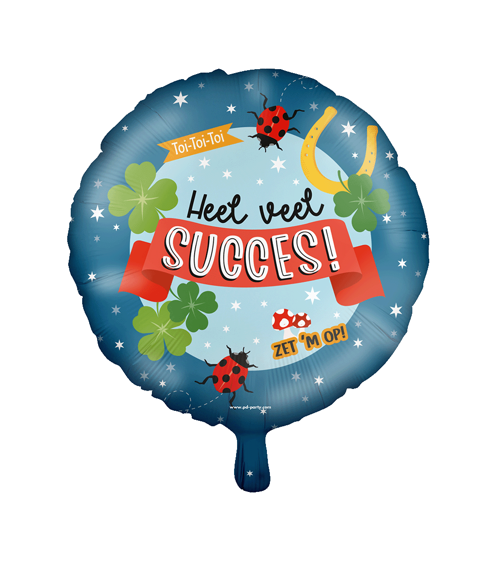 De 'Heel veel succes' folieballon met modelnummer 7042153 is perfect voor elke feestelijke gelegenheid. Deze ballon valt onder de categorie TOYS_HOBBY_PARTY. Ideaal om succes te wensen bij bijvoorbeeld examens of een nieuwe baan. De ballon is eenvoudig met helium te vullen en blijft lang zweven. Perfect als decoratie of als verrassing voor de ontvanger!
