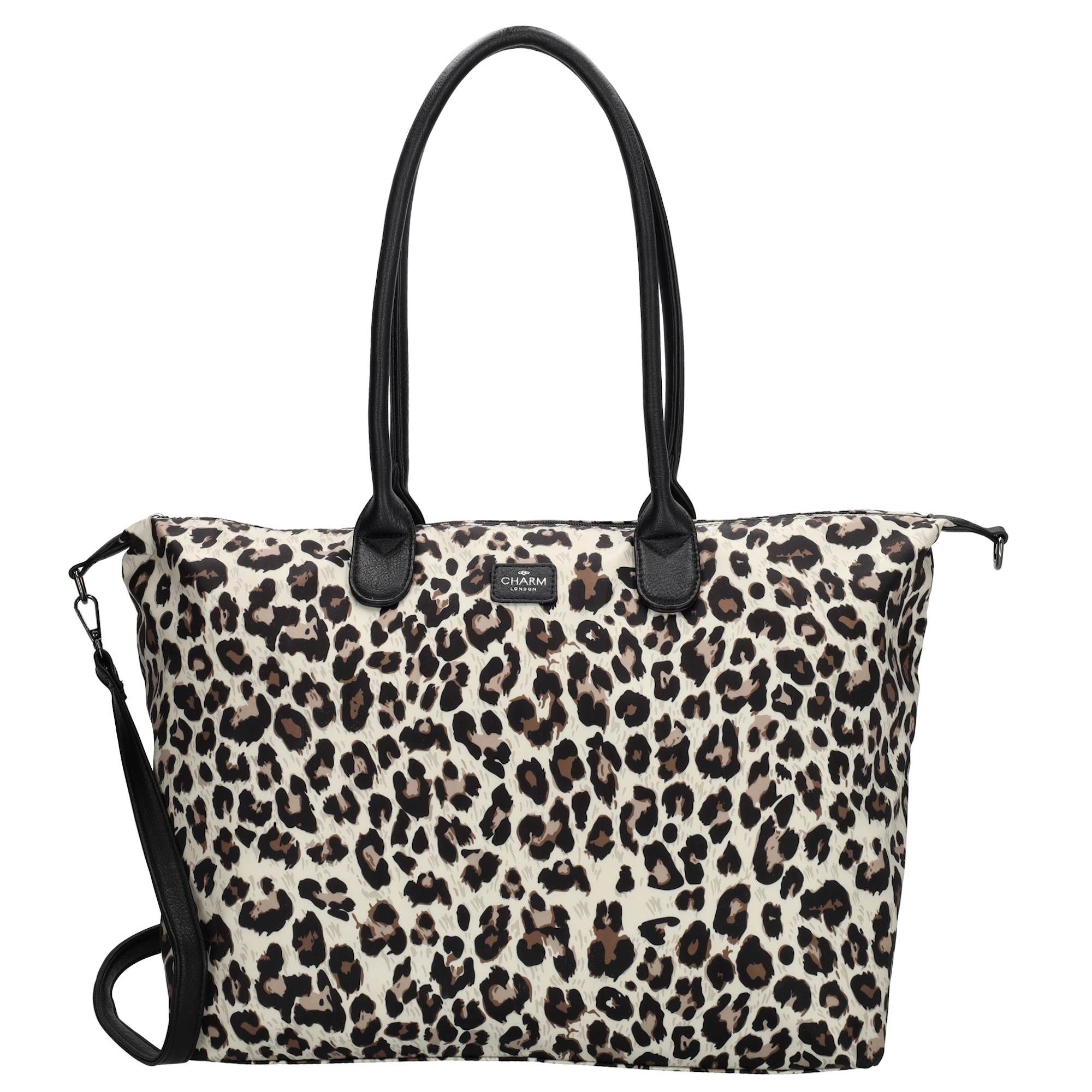 Deze shopper van Charm London is de perfecte tas voor school of werk. De tas biedt een ruim hoofdvak met een telefoonvak, ritsvak en speciaal laptopvak, geschikt voor laptops tot 15.6 inch. Aan de achterkant bevindt zich een extra ritsvak voor snelle toegang. Dankzij de verstelbare en afneembare schouderband kun je de tas eenvoudig crossbody dragen op jouw gewenste hoogte.

Kenmerken:
• Afsluitbaar met een rits
• Laptopvak geschikt voor 15.6 inch laptops
• Ritsvak aan de achterkant
• Afneembare en verstelbare schouderband
• Handig telefoonvak