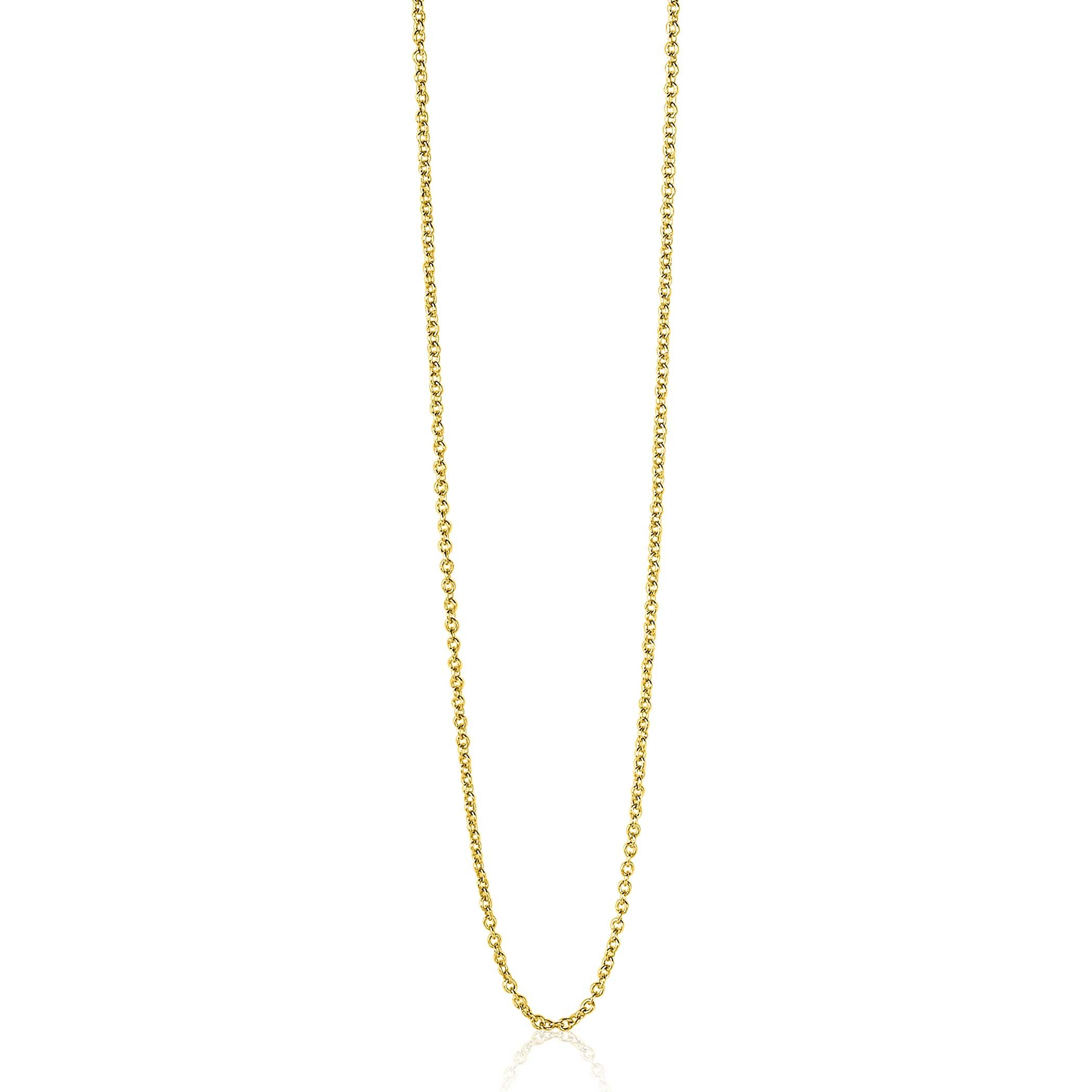 De ZINZI Collier ZILC-A45G is een elegant juweel met modelnummer ZILC-A45G. Deze goudkleurige, goud vergulde ketting heeft een lengte van 48 cm en is nikkelvrij. Het is een subtiel en stijlvol accessoire voor elke gelegenheid. Draag het solo voor een verfijnde look of combineer het met andere kettingen voor een trendy uitstraling.