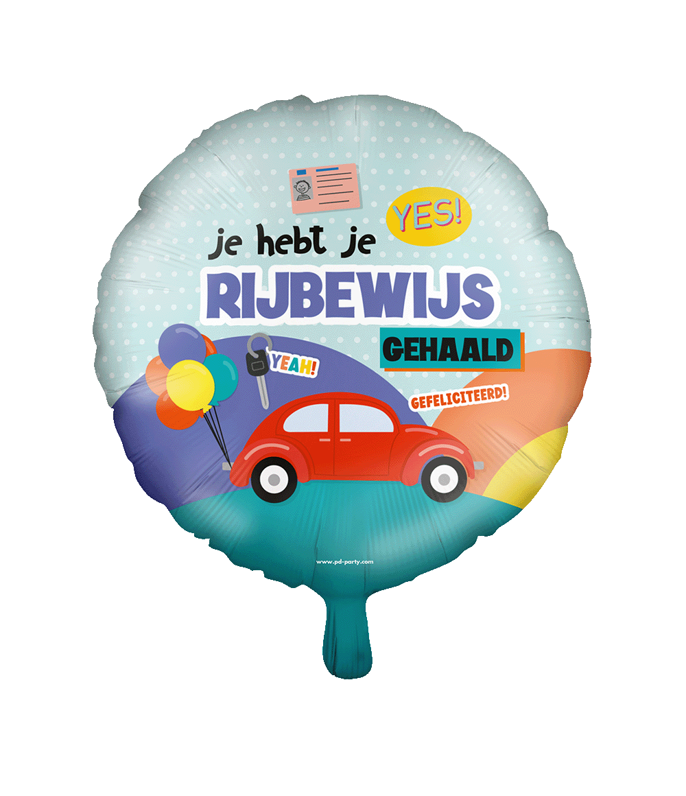 De folieluchtballon met modelnummer 7042166 valt onder de categorie "SPEELGOED_HOBBY_FEEST". Deze feestelijke ballon is perfect voor het vieren van speciale gelegenheden zoals het behalen van een rijbewijs. Gebruik hem als decoratie op een feestje of als een vrolijke verrassing. Draagbaar is hij niet, maar hij zorgt zeker voor een feestelijke sfeer!