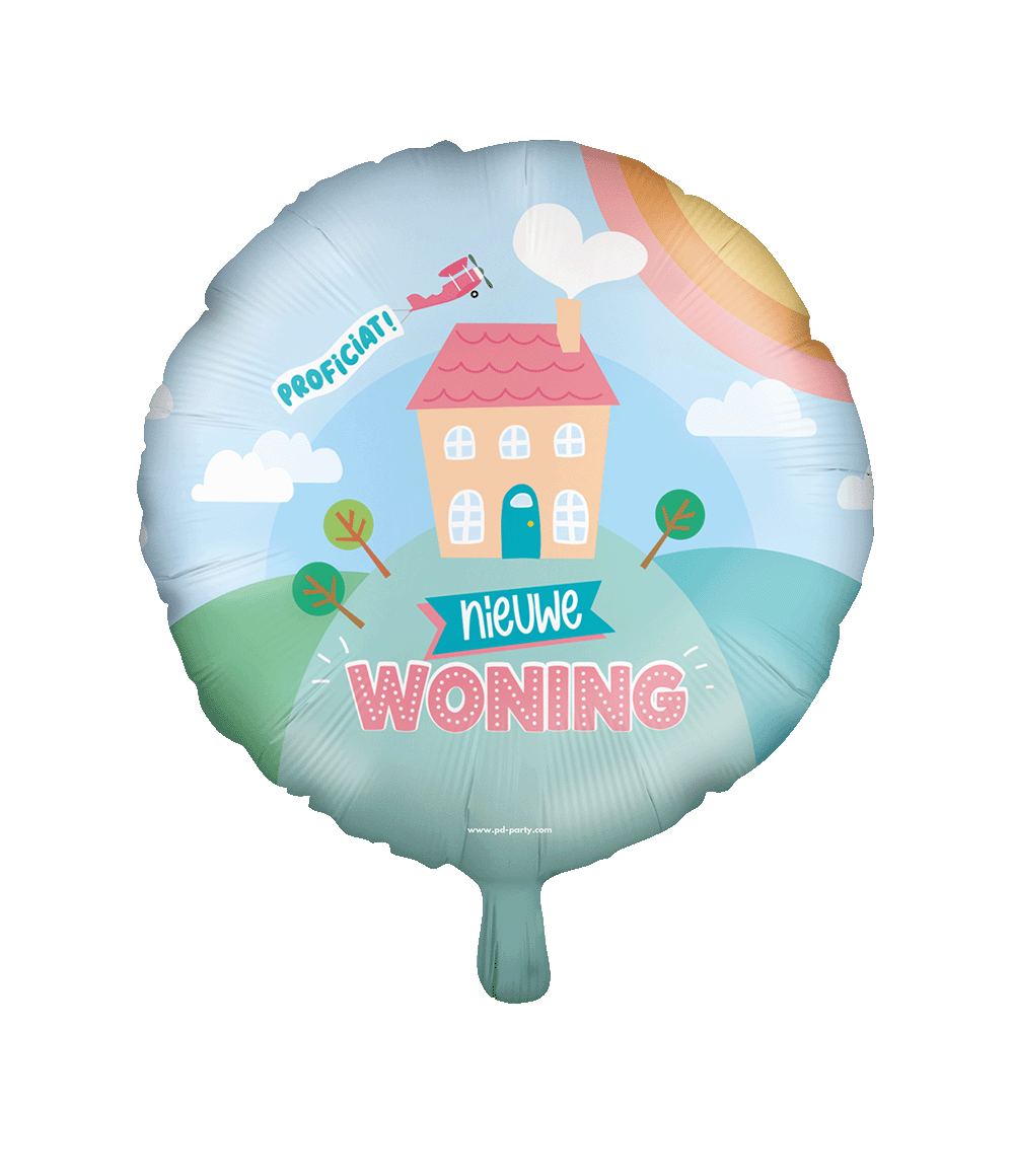 Het product "Foil balloon - Nieuwe woning" met modelnummer 7042167 is een feestelijke folieballon, ideaal voor het vieren van een nieuwe woning. Het behoort tot de categorie "SPEELGOED_HOBBY_FEEST". Deze ballon kan worden gevuld met helium om te zweven of met lucht om op te hangen. Perfect als decoratie voor housewarmings en verhuizing-gelegenheden.
