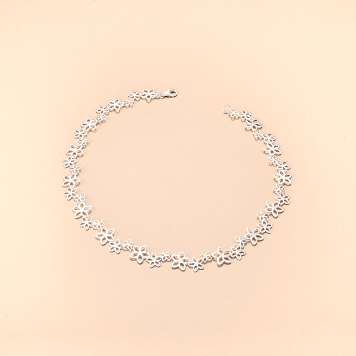 Sterling zilver 925 mat, galvanisch beschermd tegen aanslaan, lengte: 45 cm Collier