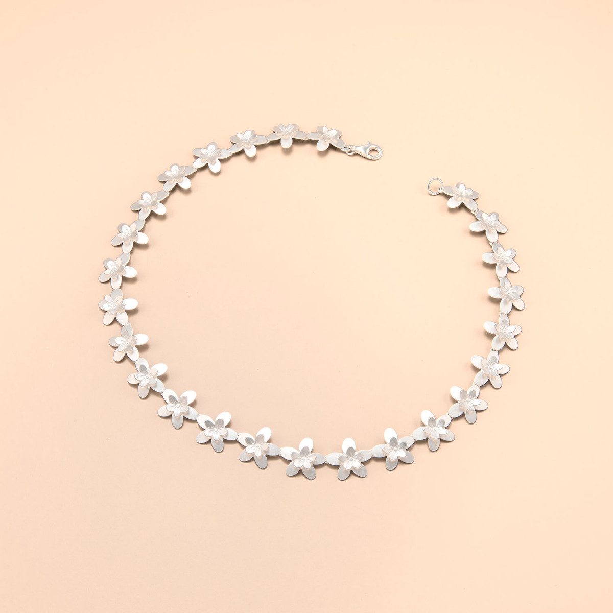 Sterling zilver 925 mat, galvanisch beschermd tegen aanslaan, lengte: 43 cm