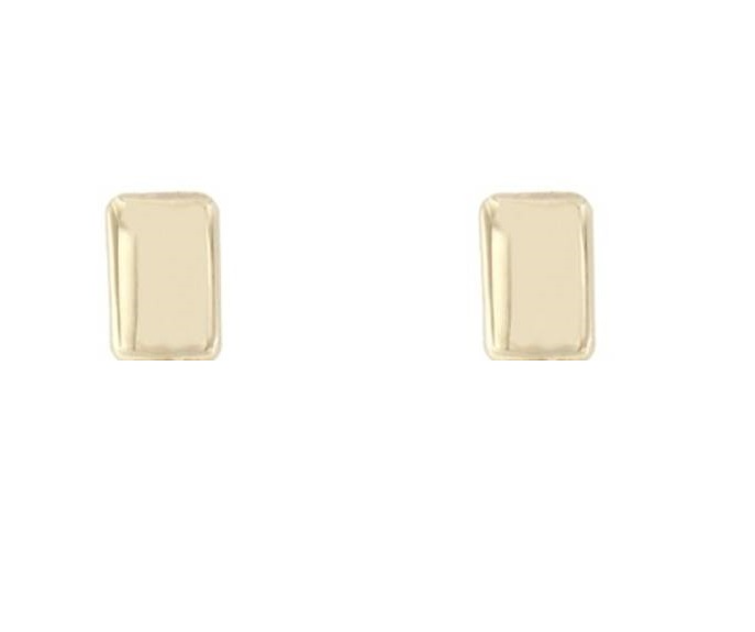 Oorstekers rechthoekje glad 9x6mm