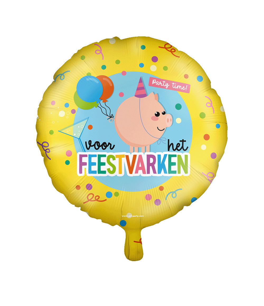 De Foil balloon - Feestvarken met modelnummer 7042164 heeft de eigenschap CATEGORIE: TOYS_HOBBY_PARTY. Deze feestelijke folieballon is perfect voor verjaardagen en feestjes. Vul hem eenvoudig met helium voor een geweldig zwevend effect. Combineer met andere ballonnen voor een spannend ballonboeket. Ideaal voor een vrolijke en feestelijke sfeer op elk feest.

Let op: Draag de ballon niet als kledingstuk.