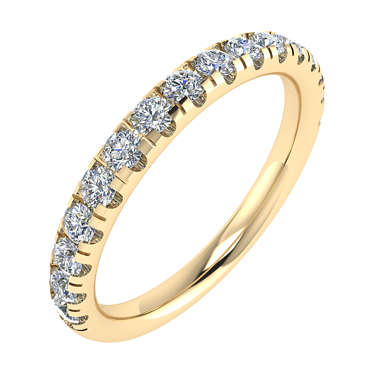 Deze prachtige 0,52 karaat lab-grown eternity diamanten ring (modelnummer AB45936-2) heeft een 14 karaats roségouden band met briljante, zuivere VS2-diamanten in de kleur G (Fijn wit Top Wesselton). Perfect om dagelijks te dragen of voor speciale gelegenheden. Ideaal om solo te dragen of te combineren met andere ringen voor een verfijnde look. Gewicht: 1,88 gram. Nieuwe staat.