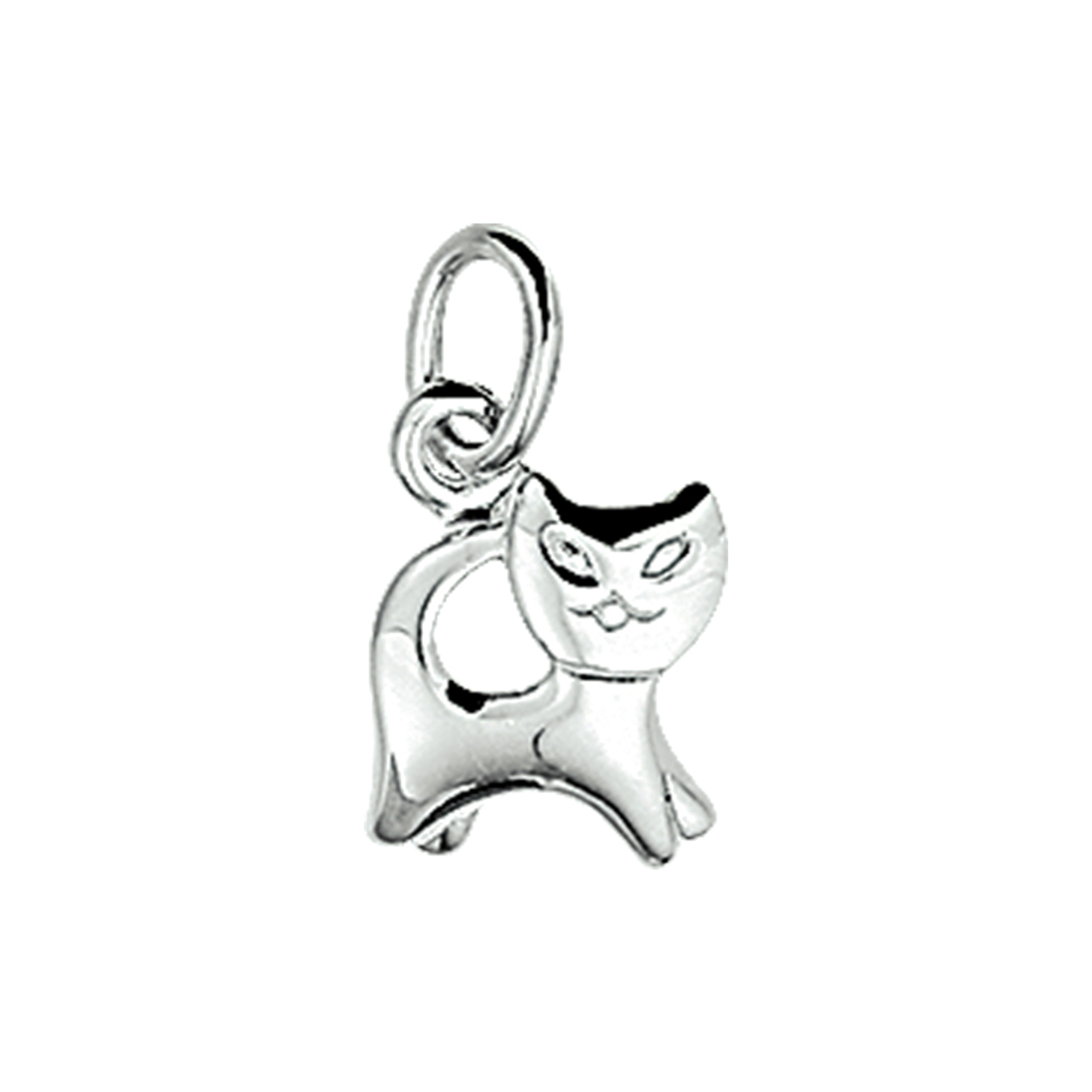 hanger poes zilver wit