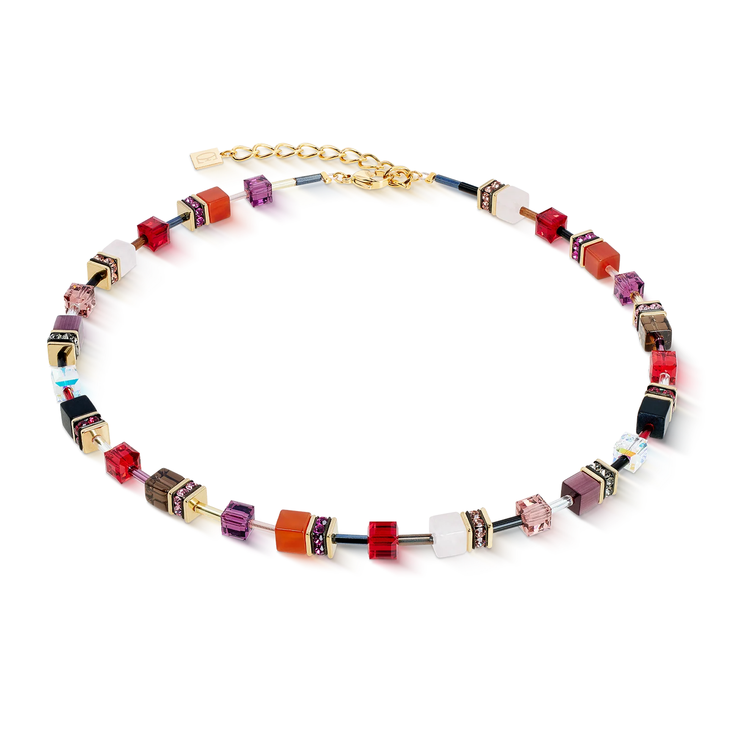 GeoCUBE&reg; Iconic Precious ketting Feestelijk rood

Elk sieraad dat u bij COEUR DE LION bestelt, wordt geleverd in een luxe designdoosje en met een echtheidscertificaat.

MATERIAAL:
Rookkwarts
Carneool
Onyx
Rozenkwarts
Synthetische tijgeroog
Swarovski&reg; Kristallen
Strass rondellen
Roestvrij staal goudkleurig

LENGTE:
42 cm + 6 cm verlengketting
