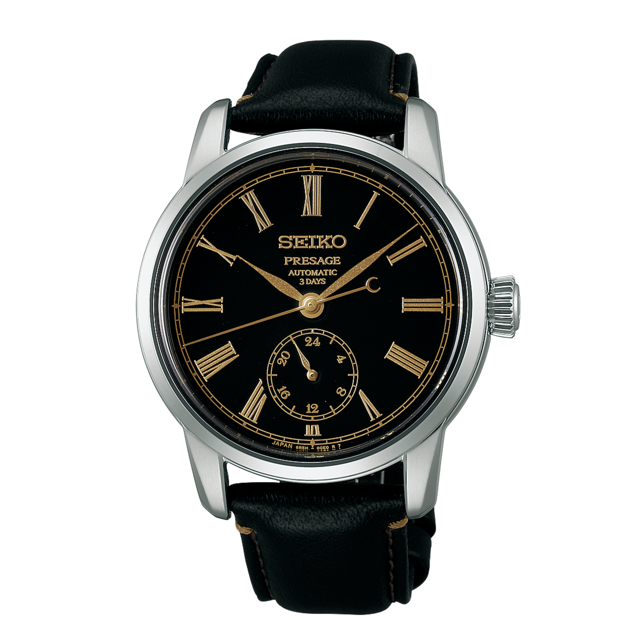 Dit is een herenhorloge van het merk Seiko. Het is een analoog horloge gemaakt van staal. De diameter van de kast is 40.2 mm en de kast is 12.1 mm dik.
De verdere specificaties van het horloge zijn als volgt:
Kastvorm: rond
Kastkleur: zilverkleurig
Kastmateriaal: staal
Bandbreedte: 17 mm
Bandlengte: 250.2 mm
Sluiting: gesp
Wijzerplaatkleur: zwart
Glassoort: saffier glas
Waterdichtheid: 10 ATM
Techniek: automaat