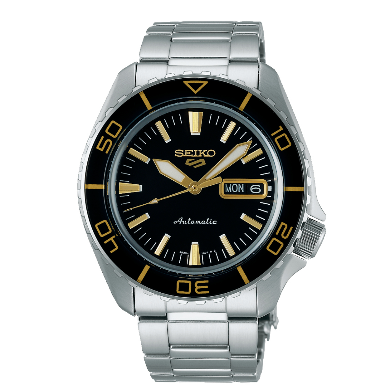Dit is een herenhorloge van het merk Seiko. Het is een analoog horloge gemaakt van staal. De diameter van de kast is 42.5 mm en de kast is 14.2 mm dik.
De verdere specificaties van het horloge zijn als volgt:
Kastvorm: rond
Kastkleur: zilverkleurig
Kastmateriaal: staal
Bandbreedte: 22 mm
Bandlengte: 257.5 mm
Sluiting: vouwsluiting met drukker
Wijzerplaatkleur: bruin
Glassoort: hardlex mineraal glas
Waterdichtheid: 10 ATM
Techniek: automaat