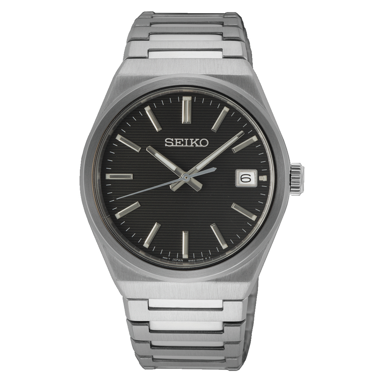 Dit is een herenhorloge van het merk Seiko. Het is een analoog horloge gemaakt van staal. De diameter van de kast is 39 mm en de kast is 8.5 mm dik.
De verdere specificaties van het horloge zijn als volgt:
Kastvorm: rond
Kastkleur: zilverkleurig
Kastmateriaal: staal
Bandbreedte: 20 mm
Bandlengte: 254 mm
Sluiting: vouwsluiting met drukker
Wijzerplaatkleur: zwart
Glassoort: saffier glas
Waterdichtheid: 10 ATM
Techniek: quartz