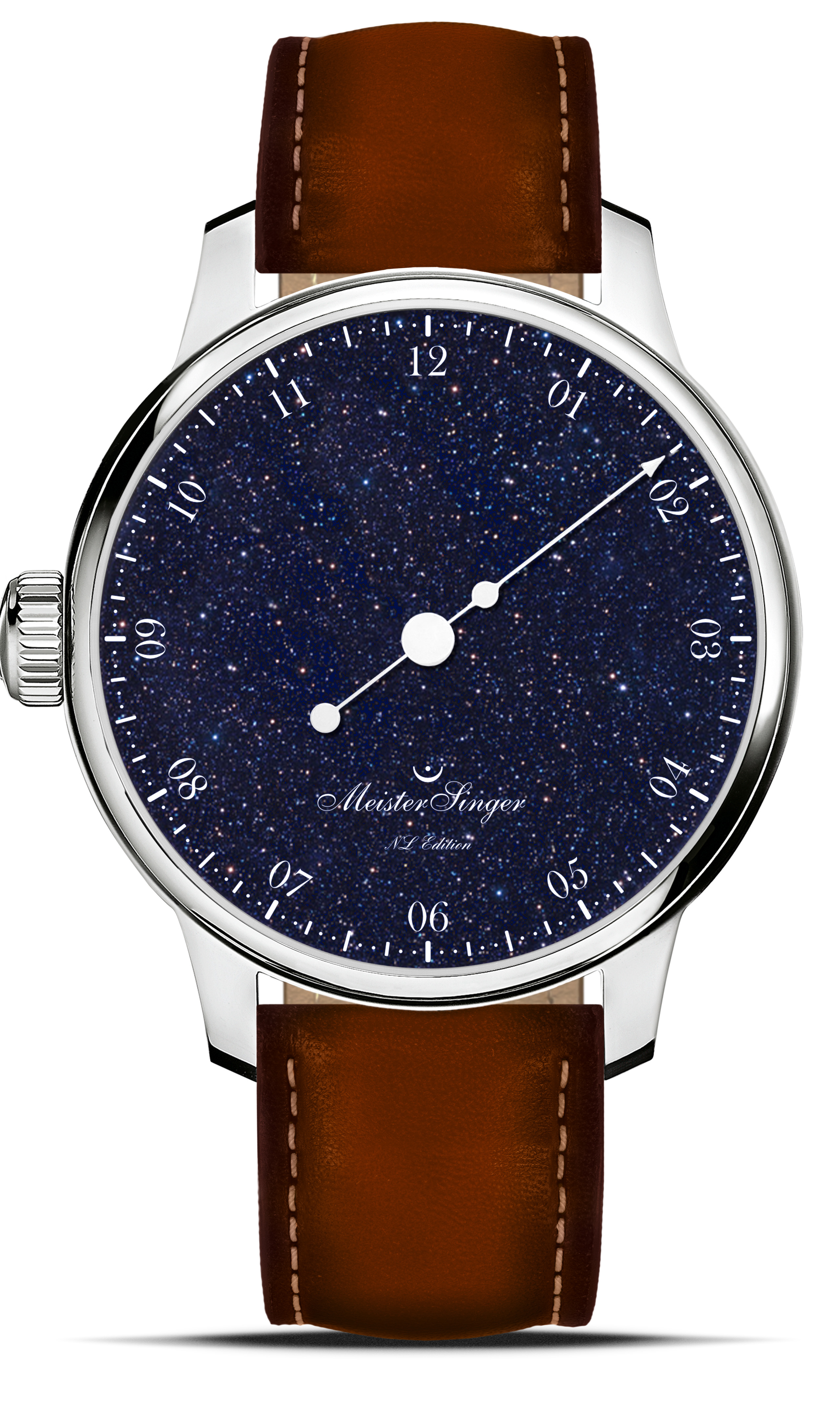NL Editie 2025: MeisterSinger presenteert exclusieve speciale editie met donkerblauw aventurijn natuursteen

De speciale editie, gelimiteerd tot 50 stuks, combineert echte aventurijnsteen met de iconische N°03 kast - en een traditie die Nederlandse horlogeliefhebbers al vele jaren vergezelt. Dit is nummer 22 van 50.