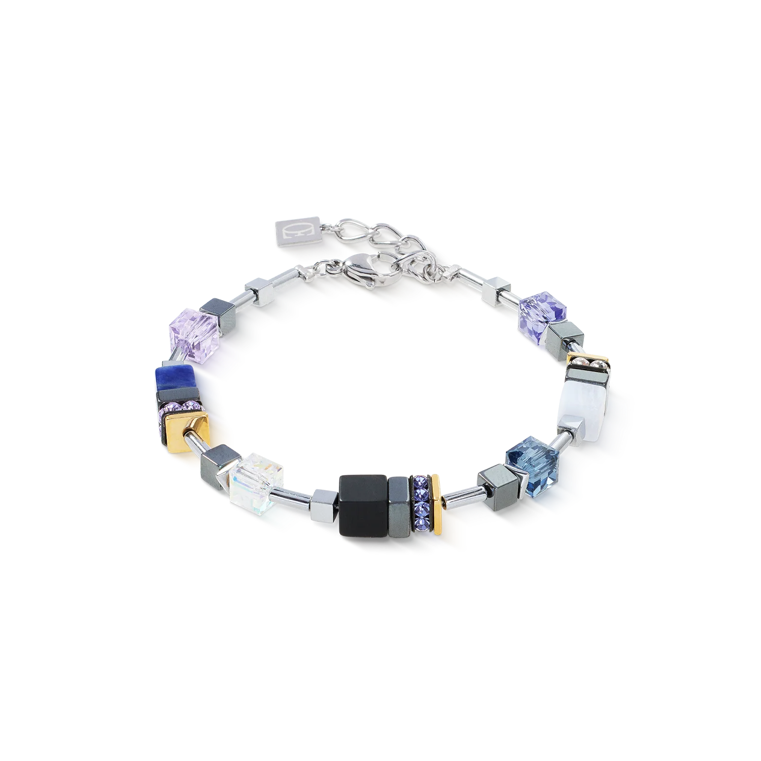 Helder, contrastrijk en toch zacht: de Blue Moon Bicolour armband brengt de karakteristieke vorm van de Precious Motion-serie naar uw pols. Diepblauwe sodaliet, licht chalcedoon en glanzend hematiet cre&euml;ren een elegant kleurenspel. De bicolor-look onderstreept de veelzijdigheid van het ontwerp - perfect als set of als stijlvol individueel exemplaar.