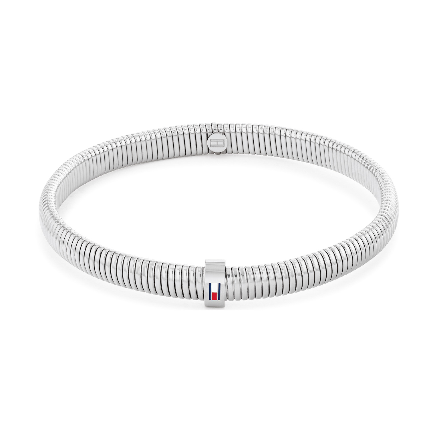 Tommy Hilfiger Jewels armband Dames Staal Stretch. De armband is one size. Deze armband van Tommy Hilfiger uit de jewelry serie Stretch Bracelets met nr: TJ2781004 is een musthave voor je Tommy collectie. De stalen dames armband is flexibel en past om iedere pols. Op het middelste gedeelte zit het Tommy logo. Erg leuk te mixen met andere sieraden uit deze serie van Tommy Hilfiger.
