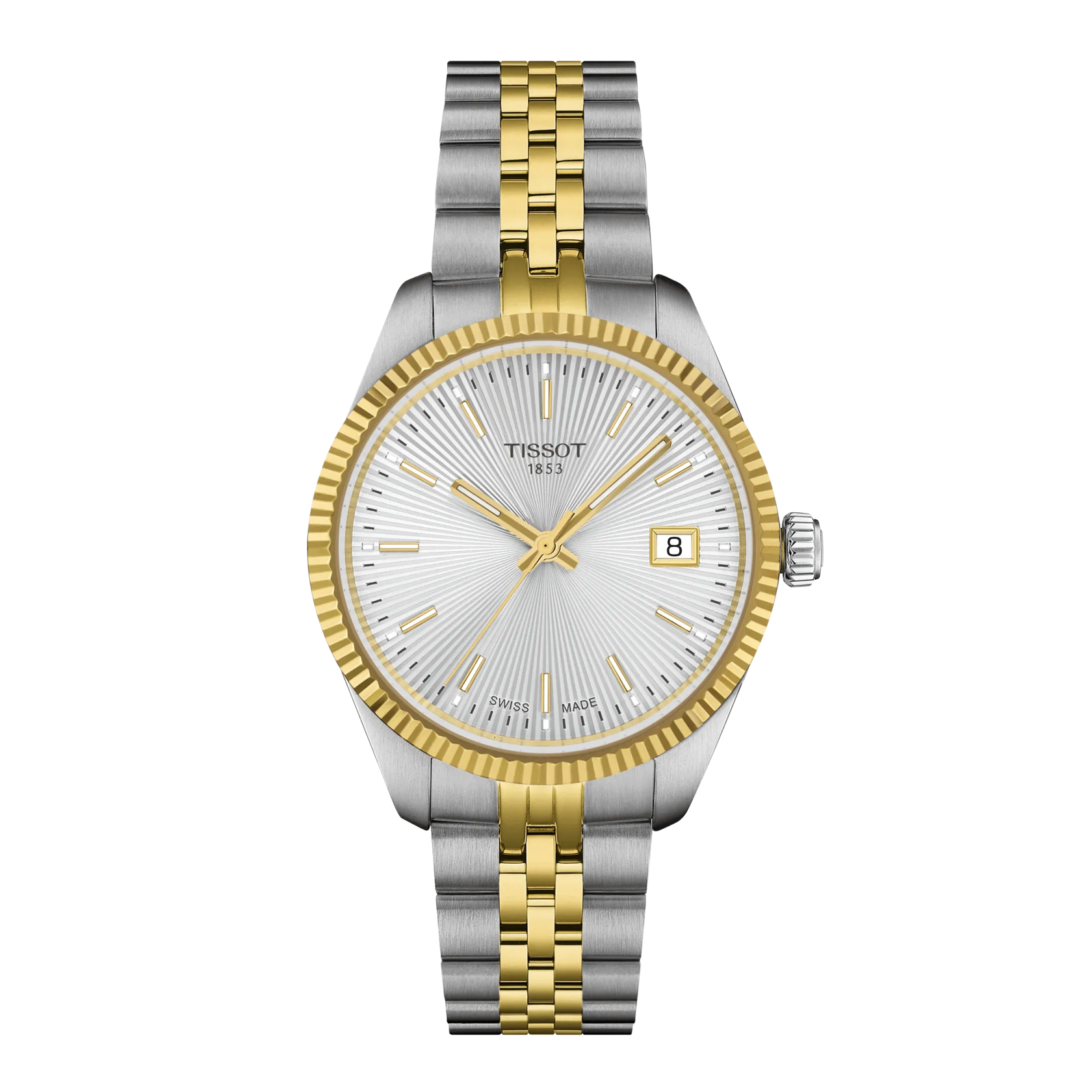 De Tissot Horloge Ballade bicolor 34mm, modelnummer T1562102203100, is een verfijnd Zwitsers precisie uurwerk. Dit horloge heeft een elegante bicolor kast van 34mm van roestvrij staal met goud-zilverkleurige accenten, gecombineerd met een stijlvolle armband in overeenstemmende kleuren. Het saffierglas beschermt de zilverkleurige wijzerplaat met luxe streeppatroon en analoge aanduiding. De quartz-beweging verzekert nauwkeurigheid en betrouwbaarheid. 

Met een kastdikte van 8,25mm en een bandbreedte van 16mm, ligt dit horloge comfortabel op de pols. Het is waterbestendig tot 100 meter, waardoor het geschikt is voor dagelijks gebruik en lichte wateractiviteiten. Dit horloge heeft verder ook een handige datumfunctie. 

Dit horloge is ideaal voor zowel formele als casual gelegenheden. Draag het met een chique outfit voor een verfijnde uitstraling of combineer het met uw dagelijkse kleding voor een subtiel tintje van luxe. De tijdloze uitstraling van dit horloge maakt het een must-have accessoire voor elke modebewuste drager.